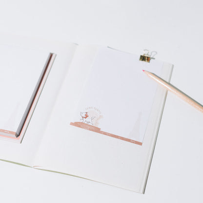 A6 notebook with sticky notes, Bonjour Marie, The Aristocats Disney