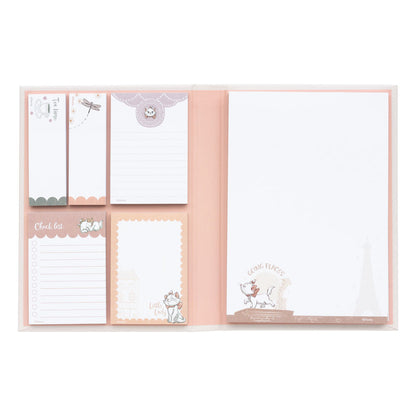 A6 notebook with sticky notes, Bonjour Marie, The Aristocats Disney