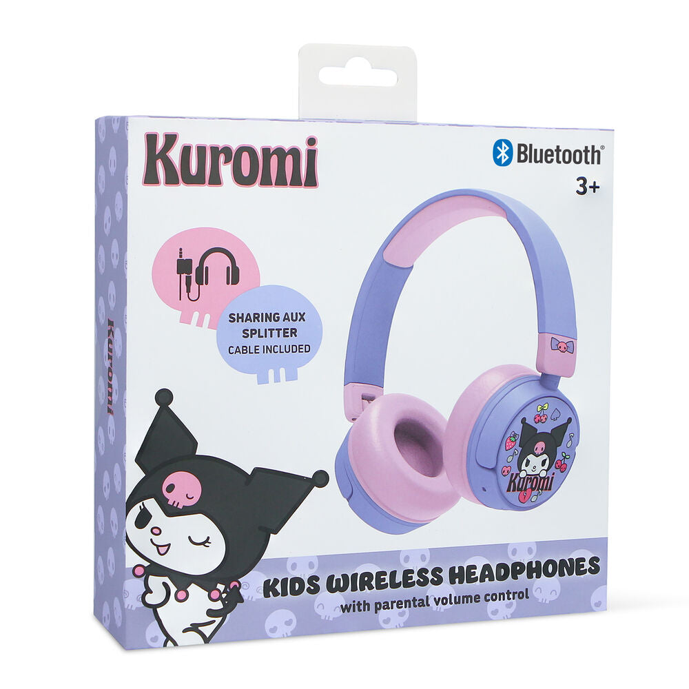 Fones de ouvido sem fio Kuromi Hello Kitty para crianças