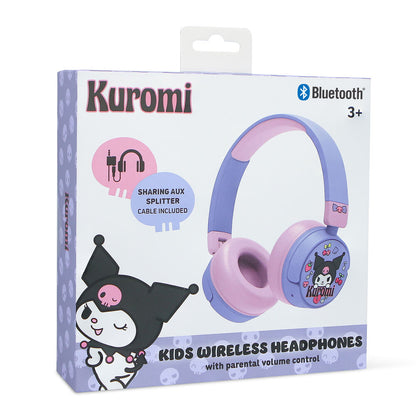 Fones de ouvido sem fio Kuromi Hello Kitty para crianças