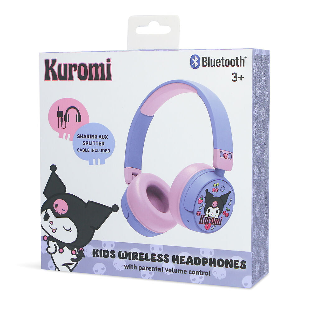 Fones de ouvido sem fio Kuromi Hello Kitty para crianças
