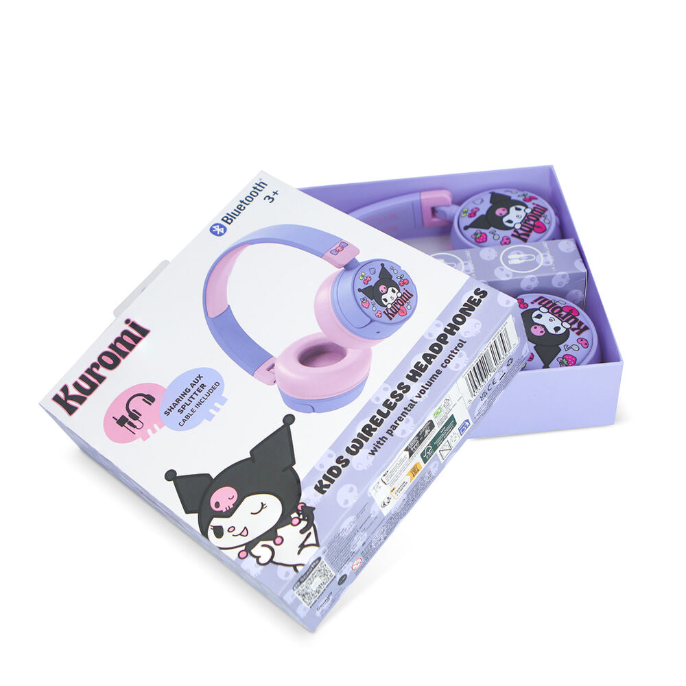 Fones de ouvido sem fio Kuromi Hello Kitty para crianças