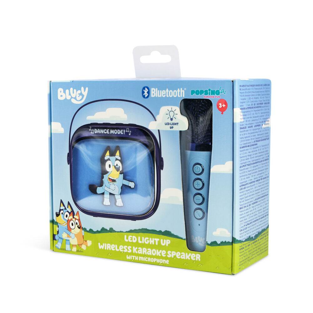 Altoparlante e microfono karaoke a LED Bluey