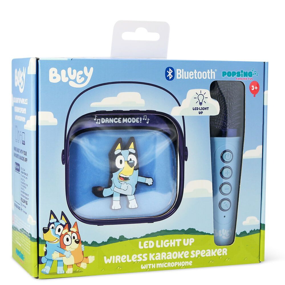 Altoparlante e microfono karaoke a LED Bluey