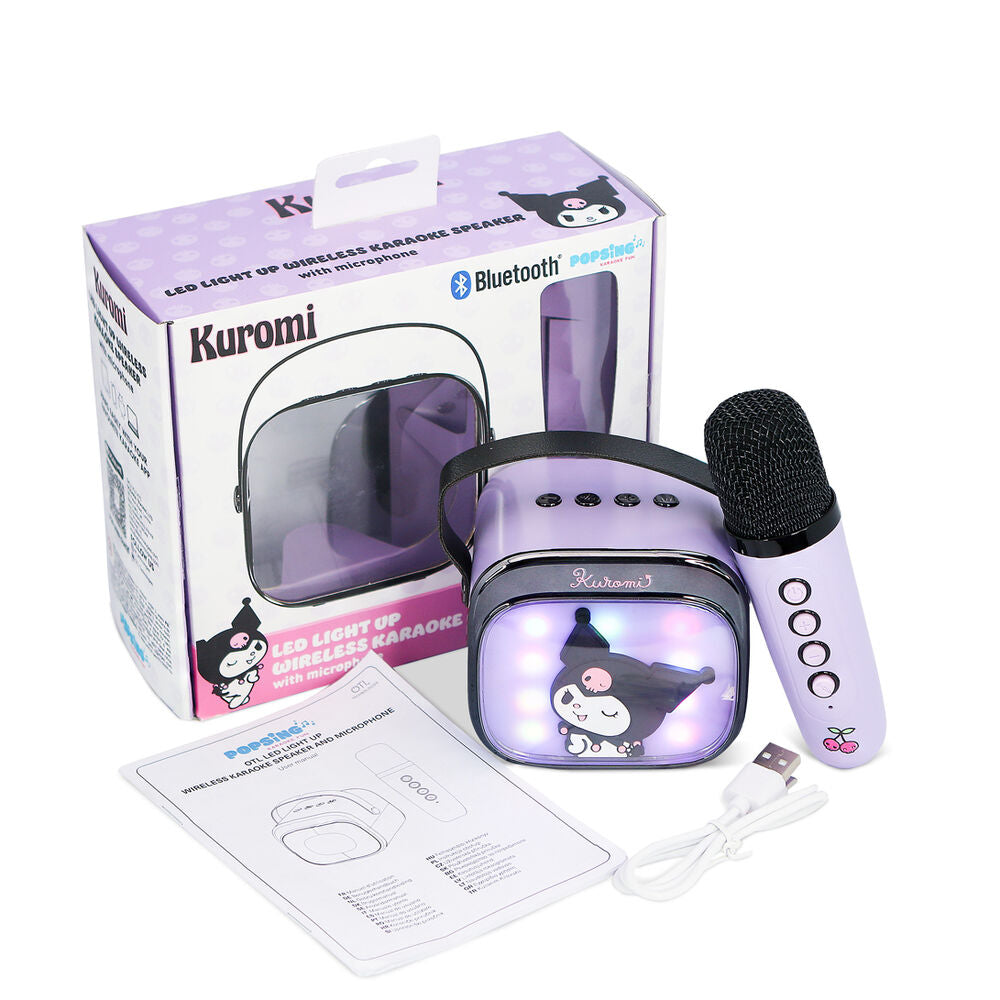 kuromi hello kitty led karaoke speaker and microphone