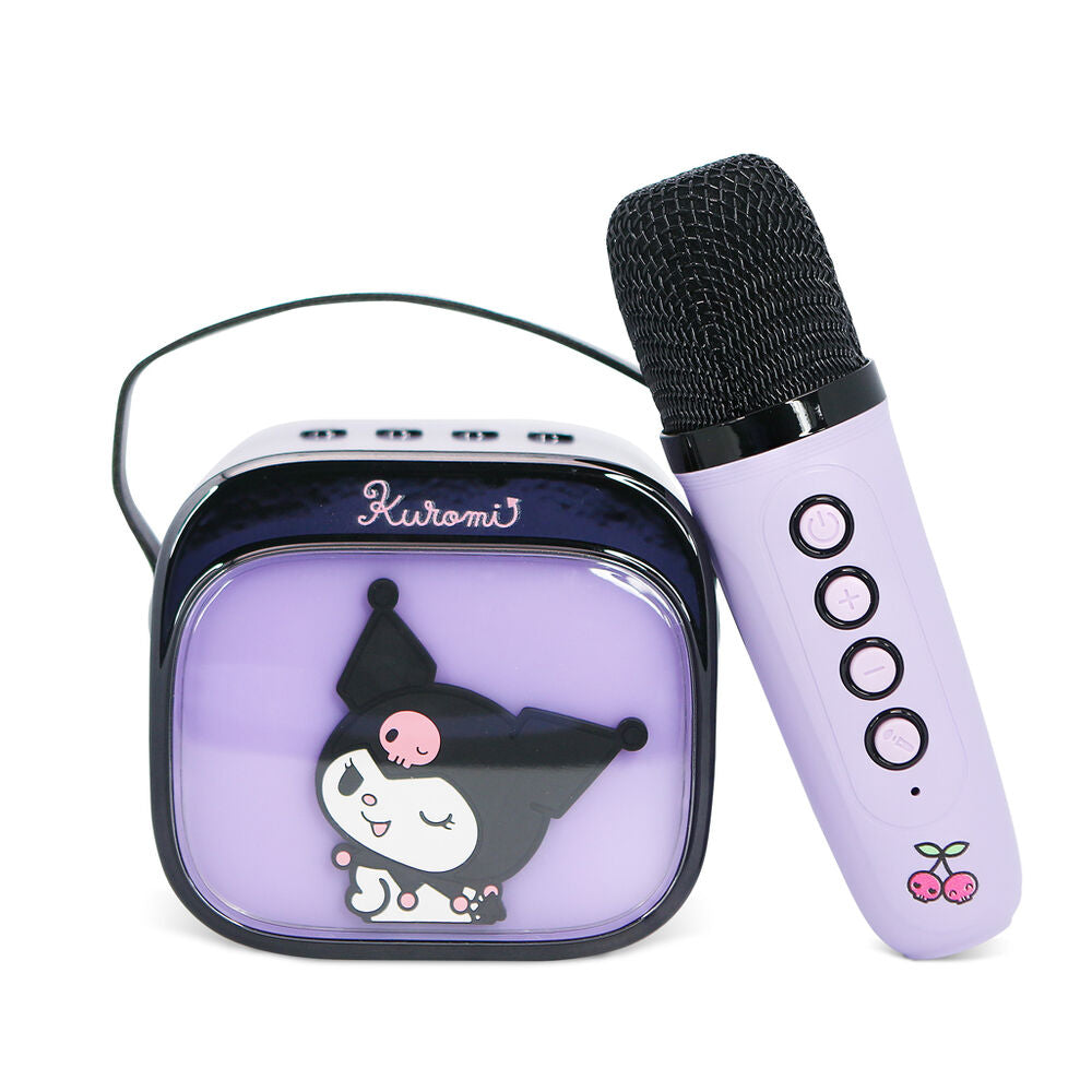 Haut parleur et microphone karaoké LED Kuromi Hello Kitty