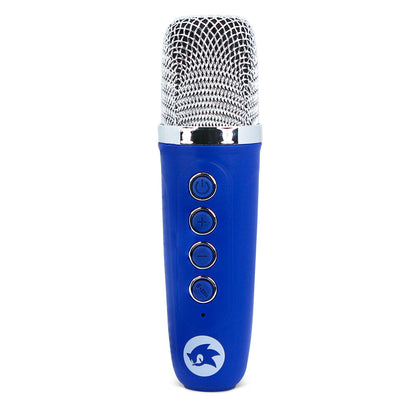 Caixa de som e microfone de karaokê com LED do Sonic the Hedgehog