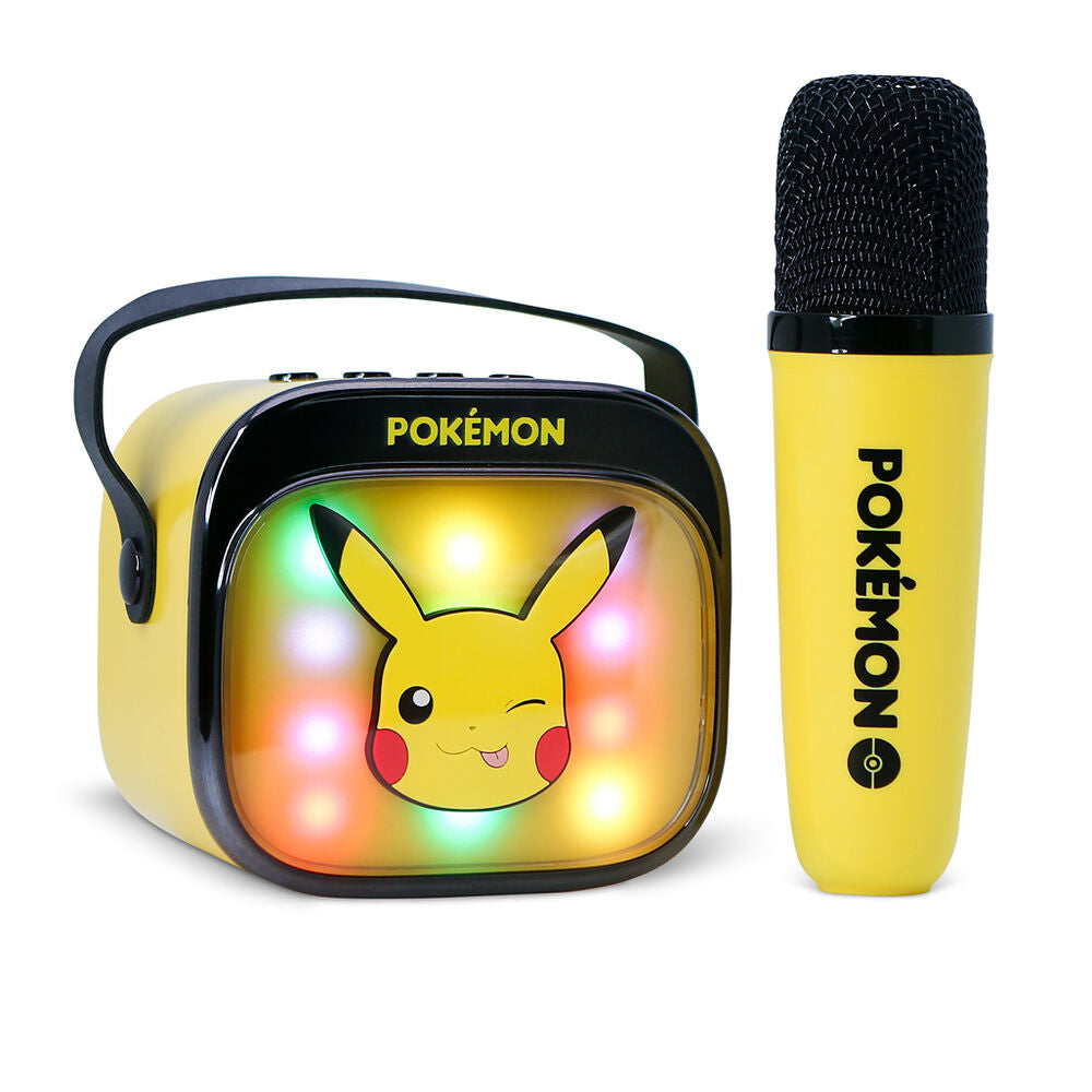pikachu pokemon led karaoke speaker and microphone