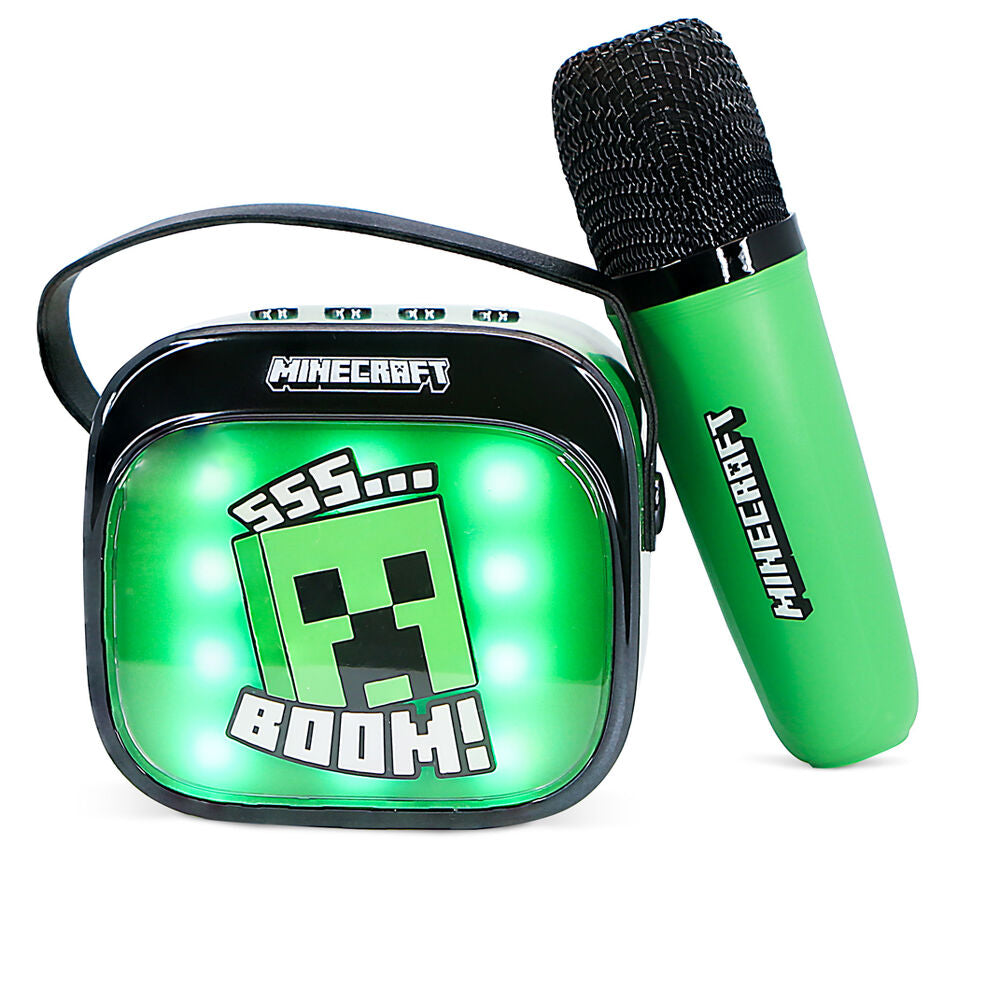 minecraft led karaoke speaker and microphone