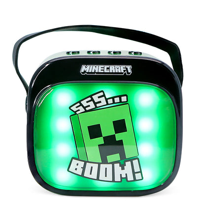 Altavoz y micrófono de karaoke LED de Minecraft