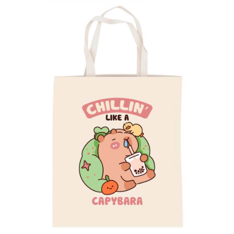 chillin capybara shopping bag