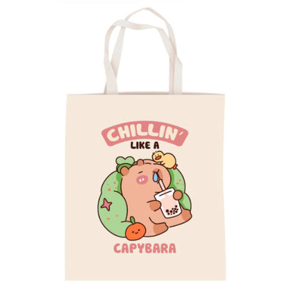 chillin capybara shopping bag