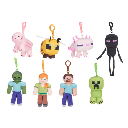 minecraft plush keychain 12cm assorted