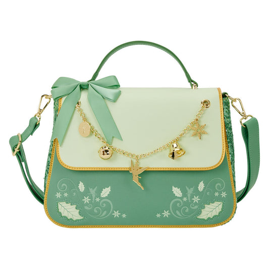 disney loungefly tinker bell peter pan holiday crossbody bag