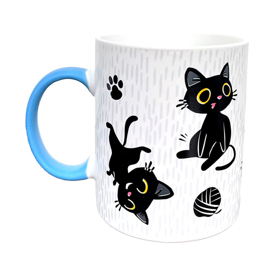 pusheen black cat club luck mug