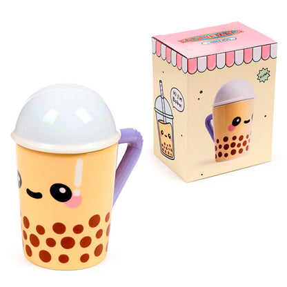 Tazza da bubble tea Foodiemals Boba con coperchio da 300 ml