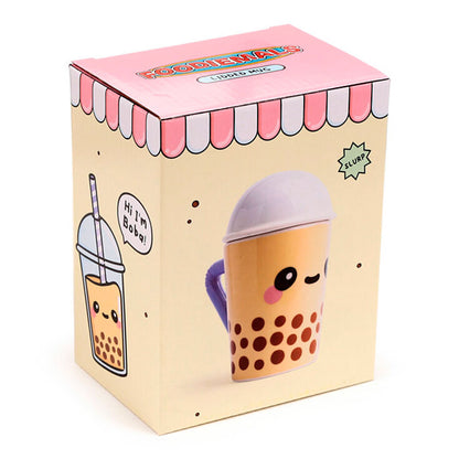 Tazza da bubble tea Foodiemals Boba con coperchio da 300 ml