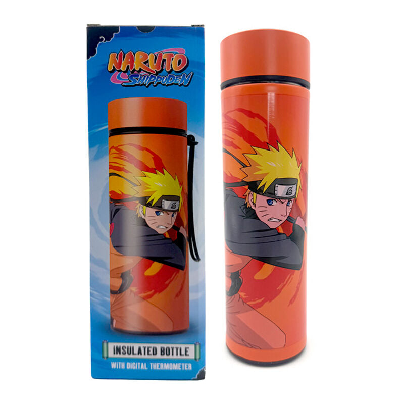 naruto shippuden stainless steel thermos bottle with thermometer  450ml