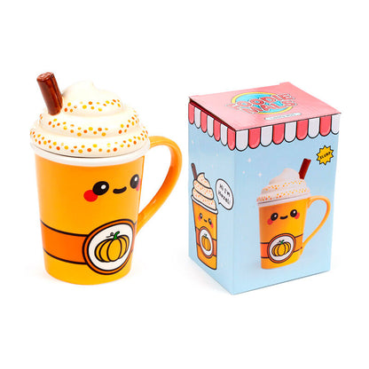 Caneca de Abóbora Foodiemals com Tampa 325ml