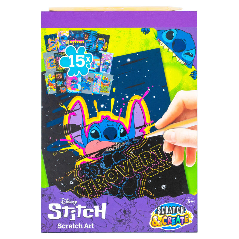 Scratch Art Stitch Disney stationery set