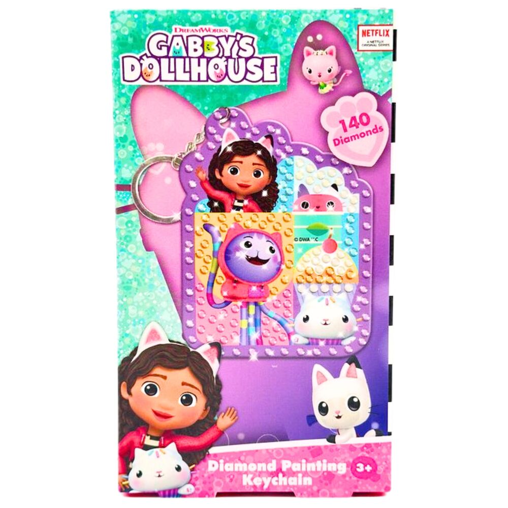 gabby's dollhouse diamond keychain