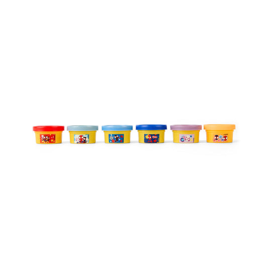 Blisterpackung mit 6 Mini Töpfchen Spiderman Marvel Modelliermasse