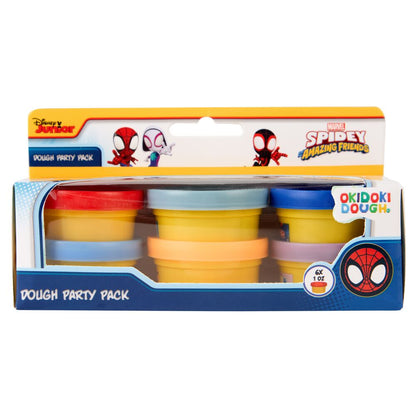 blister pack of 6 mini pots of spiderman marvel modeling clay