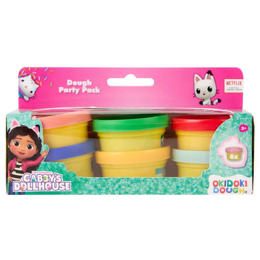 blister pack of 6 mini pots of modeling clay gabby's dollhouse