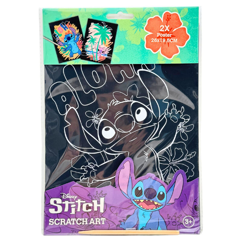 scratch art stitch disney stationery set