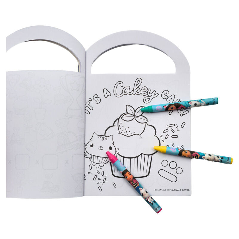 Set di attività e da colorare per la casa delle bambole di Gabby