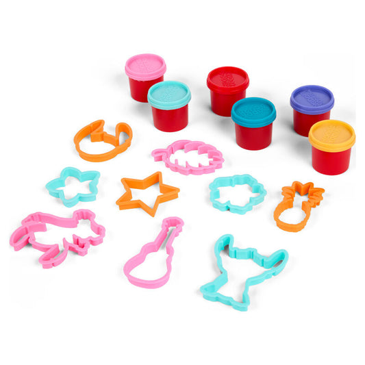 Blister com 6 mini potes de massa de modelar + moldes Stitch Disney sortidos