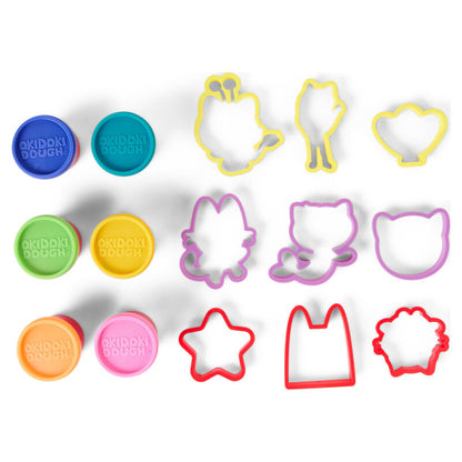Blister pack of 6 mini pots of modeling clay + molds Gabby's Dollhouse