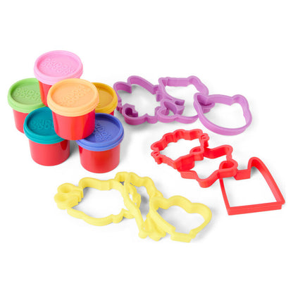 Blister pack of 6 mini pots of modeling clay + molds Gabby's Dollhouse