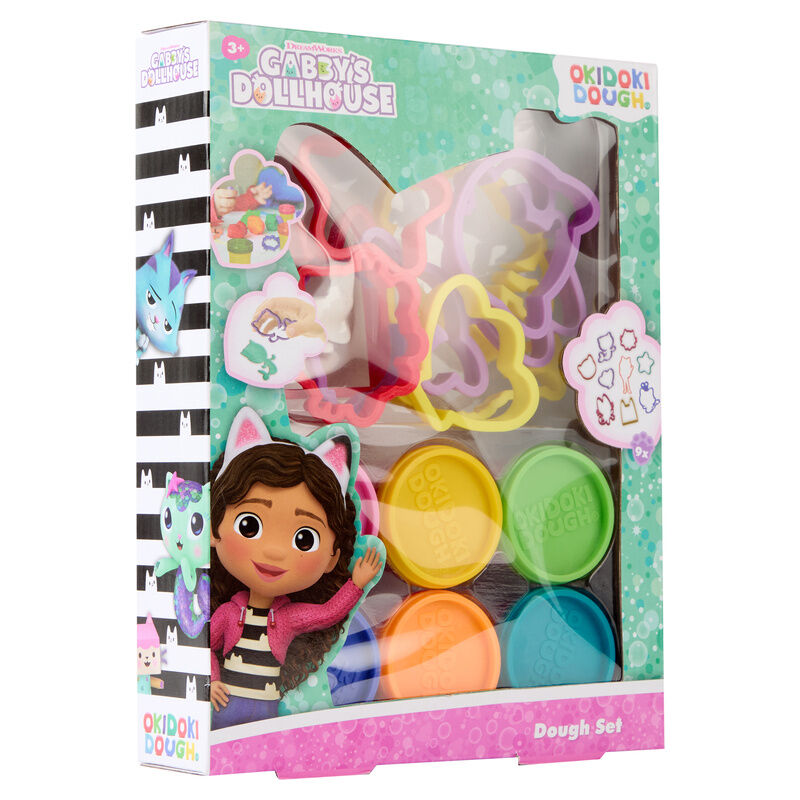 Blister pack of 6 mini pots of modeling clay + molds Gabby's Dollhouse