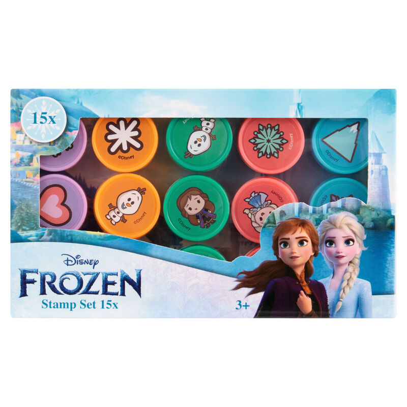 blister pack of 15 frozen disney stamps