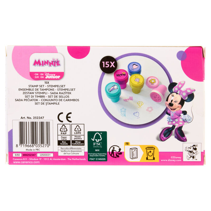 Blister pack of 15 Minnie Mouse Disney stamps