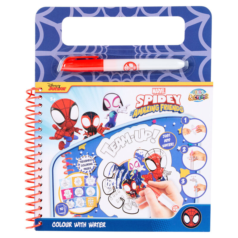 Magic Paint with Water Book Spiderman Marvel