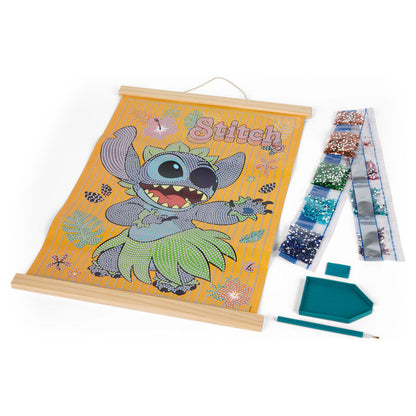 Wooden frame painted with diamonds by Stitch Disney