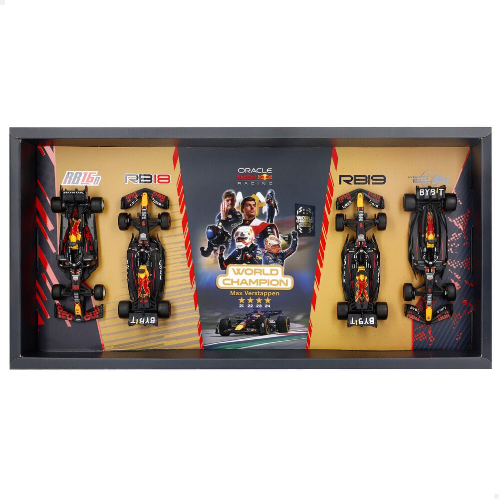 Blister pack of 4 Red Bull F1 Championship metal cars