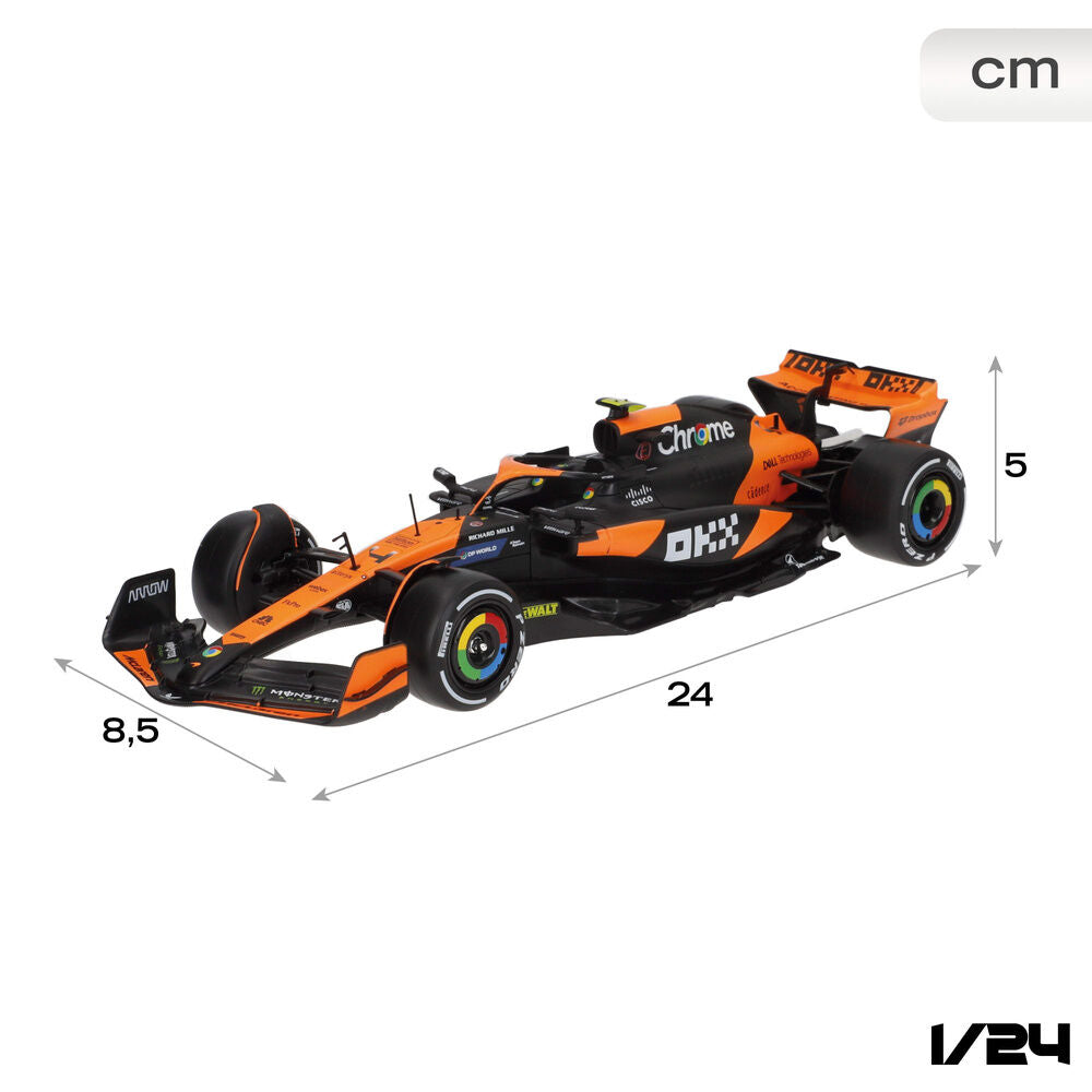 McLaren Norris MCL38 F1 carro de metal
