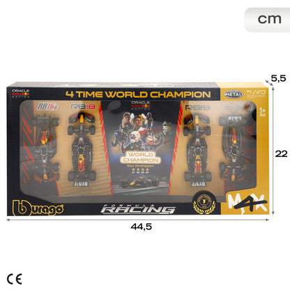 Blister pack of 4 Red Bull F1 Championship metal cars
