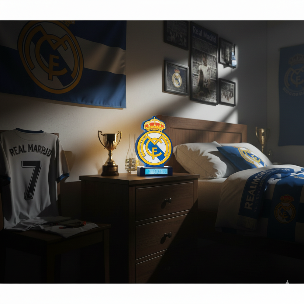 Real Madrid 3D Weckerlampe