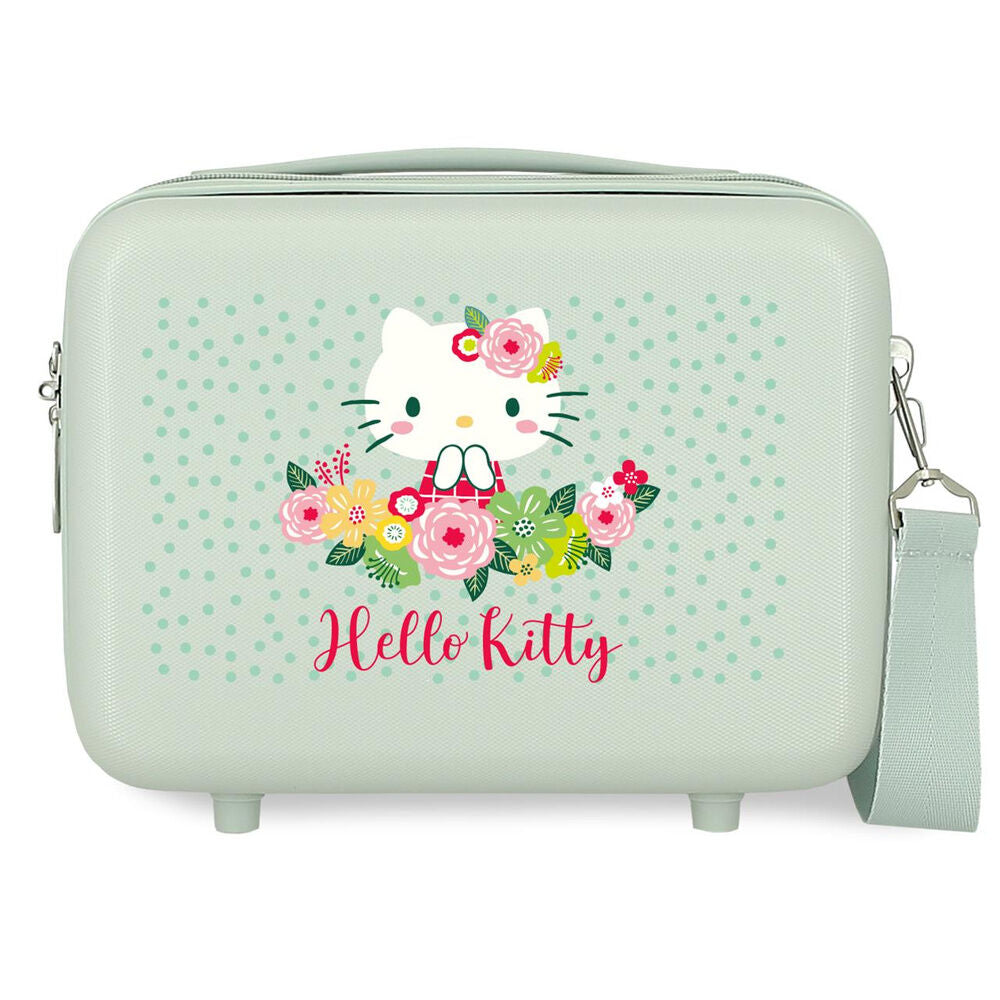 hello kitty floral abs toiletry bag (adjustable)