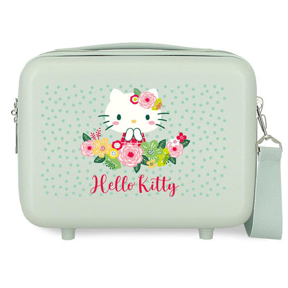 hello kitty floral abs toiletry bag (adjustable)