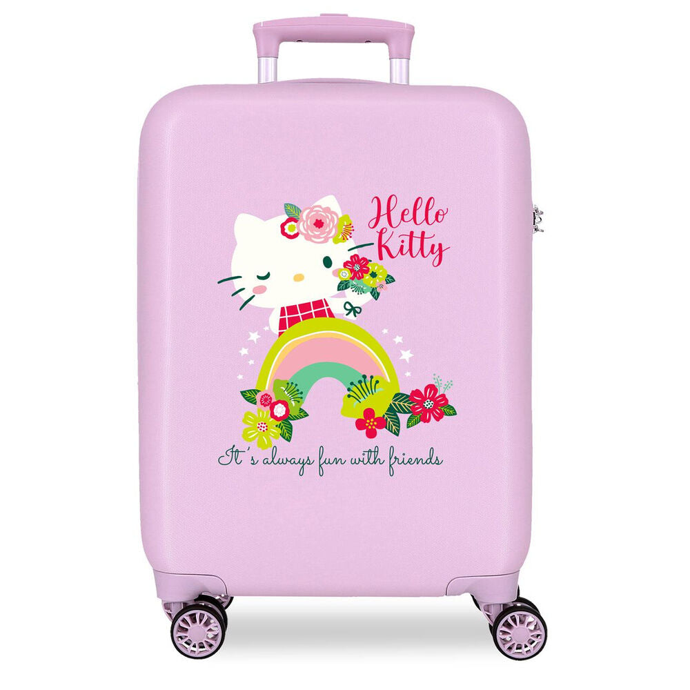 abs trolley suitcase always fun with friends hello kitty 55cm