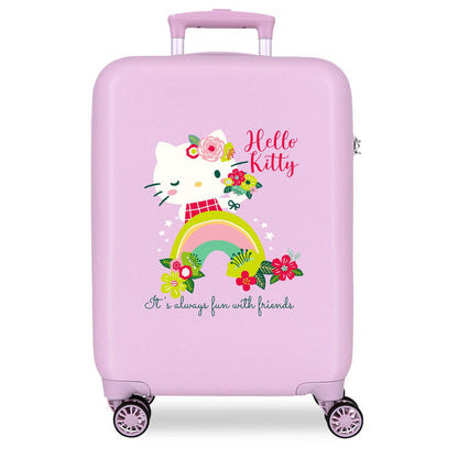 abs trolley suitcase always fun with friends hello kitty 55cm