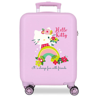 abs trolley suitcase always fun with friends hello kitty 50cm