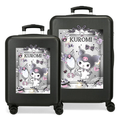 set of 2 abs dream closer kuromi hello kitty trolley suitcases 55 65cm