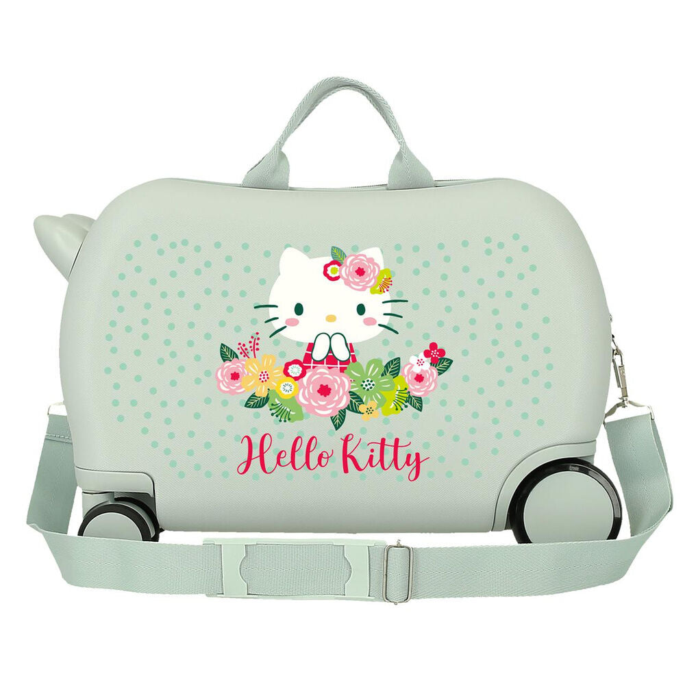 Hello Kitty Trolley Koffer aus ABS mit Blumenmuster 45 cm