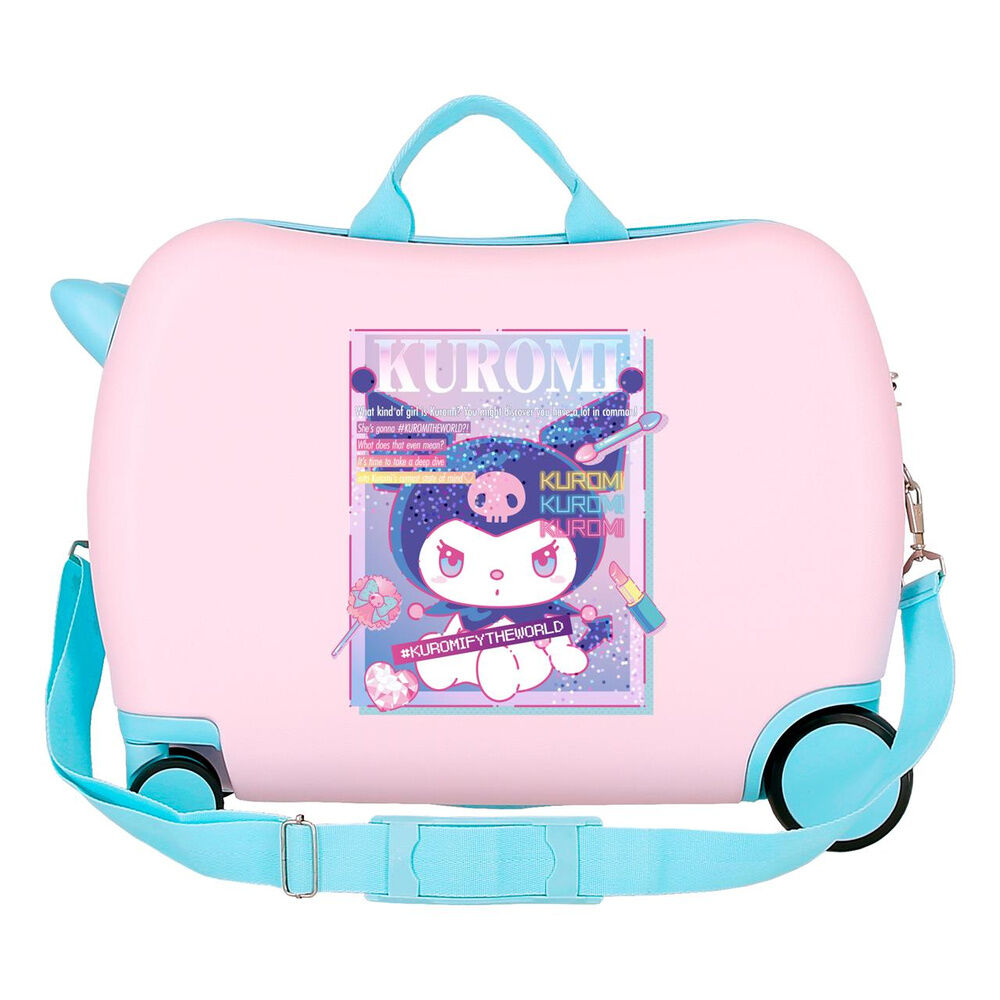 Valigia trolley Kuromi Hello Kitty in ABS da 50 cm stile Current Mood